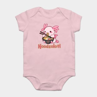 Noodsolotl Axolotl Eating Ramen Baby Bodysuit